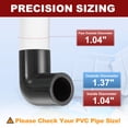 thumbnail image 3 of 4 Pcs 3/4" 90 Degree Elbow PVC Pipe Fitting, Furniture Build Grade Schedule 80 Pipe Corner Connector Socket Elbow PVC Corner Adapter for Water Line Plumbing & Irrigation, Grey, 3 of 7