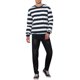 thumbnail image 2 of SUDADERA DE HOMBRE INSPIRE CHIC A RAYAS, AJUSTE REGULAR, CUELLO REDONDO, MANGAS LARGAS, SUDADERAS IMPRESAS XL AZUL MARINO Y BLANCO, 2 of 7