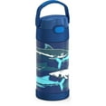thumbnail image 4 of Thermos Kids Vacuum Insulated Funtainer Water Bottle with Flip Up Straw, 355ml, Sharks, 4 of 7