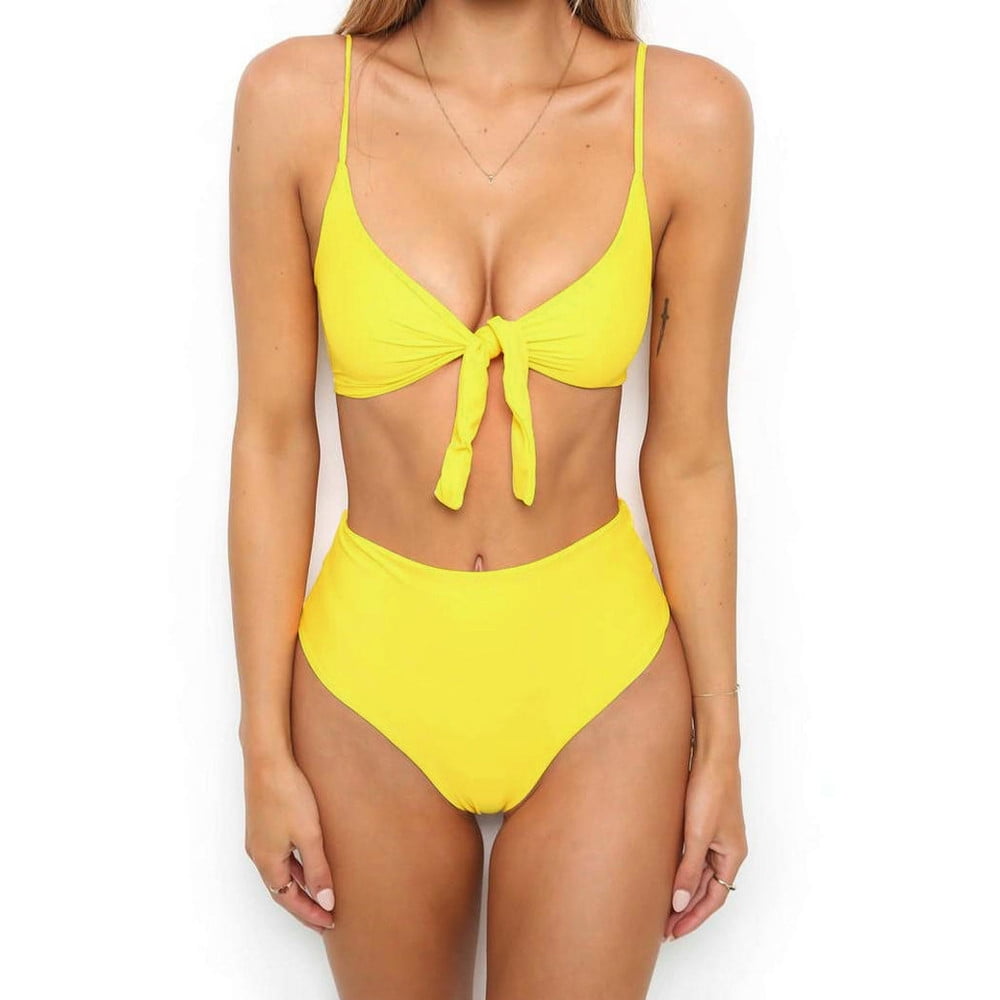 walmart yellow bathing suit