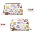 thumbnail image 3 of Easygdp Happy Easter1 Leather Makeup Bag Zipper Pouch Travel Cosmetic Organizer for Women and Girls, Make up Bag with Zipper, 3 of 8