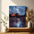 thumbnail image 6 of Red Rocks Sedona Desert Landscape Canvas Print, Oil Style Wall Art for Living Room, Bedroom, Office, Hotel Lobby, 6 of 8