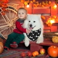 thumbnail image 3 of Pañuelos reversibles para perros de Halloween, paquete de 2, pequeños, naranja/negro, 3 of 7