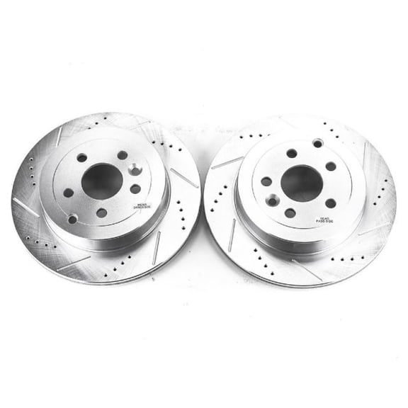 Power Stop Rear Pair of Drilled and Slotted Brake Rotors EBR1094XPR