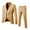 Khaki, variant on Men's Slim Fit One-Button Three-Piece Suit Set, Formal Business Blazer, Vest, and Trousers for Wedding, Party, and Office Occasions,Wine M