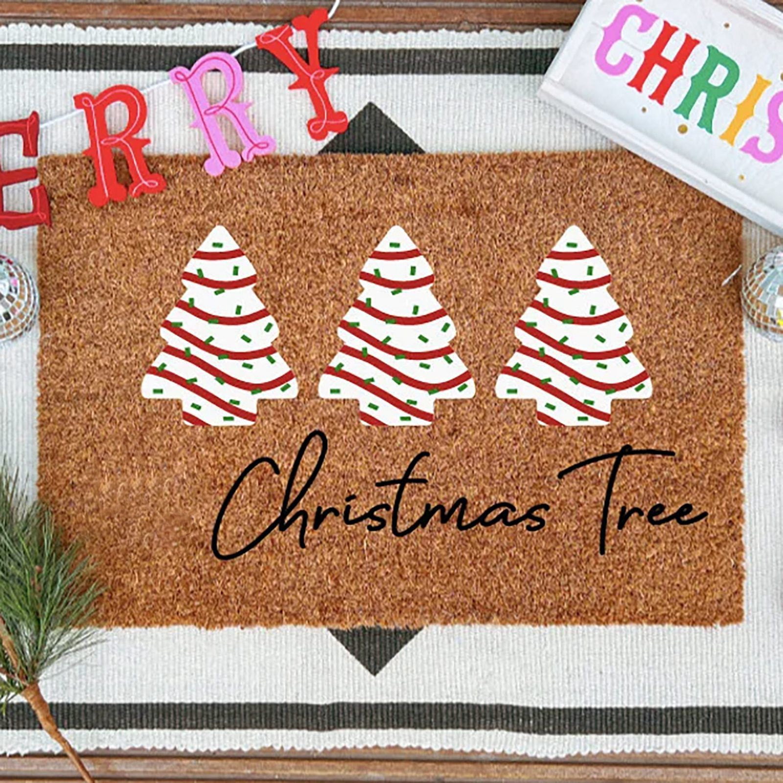 NATAL DESIGN - NATAL DESIGN × GO OUT welcome mat Christmas Door Mat Outdoor - Christmas Front Door Mat