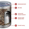 thumbnail image 4 of 12oz Tumblers Brown and Black Leopard Print Vacuum Insulated Stainless Steel Travel Tumbler Cups Mug with Lid and Straw for Beer,Coffee,Beverages with Cleaning Brush for Cold & Hot Drinks, 4 of 5