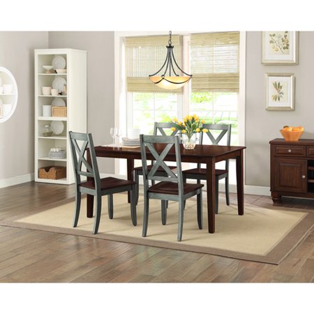 Better Homes & Gardens Bankston Mocha 5 Piece Dining Set with 4 Maddox