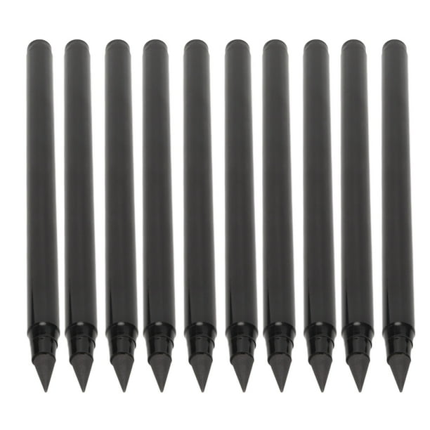 Lápiz Infinito, Lápiz Eterno Borrable Negro De 10 Piezas Con Borrador Para Escribir