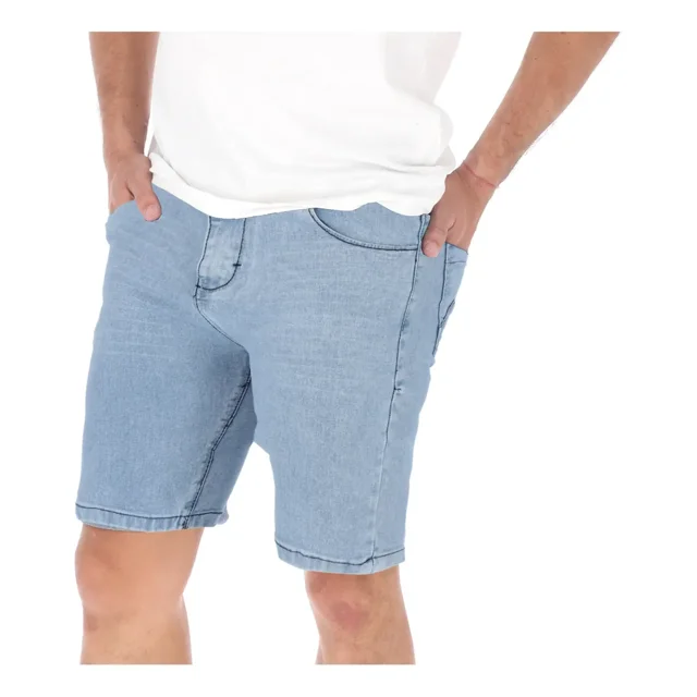 Bermuda de mezclilla para hombre corte moderno stretch cómoda y ligera ideal para uso diario verano o salidas casuales con diseño versátil combinable con todo CHB Chili Beans talla 29
