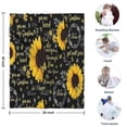 thumbnail image 4 of Black Sunflower Word Pattern Blanket,Comfortable Soft Flannel Throw Blanket,All Season,Warm Lightweight Blankets for Sofa Bed Couch Living Room Chair,30"x40", 4 of 4