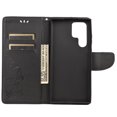thumbnail image 4 of Allytech Wallet Case for Samsung Galaxy S22 Ultra 5G, Big Butterfly Embossed PU Leather Kickstand Flip Cover Shockproof Drop Protection Anti-scratch Wallet Cover for Samsung Galaxy S22 Ultra,Black, 4 of 4
