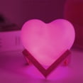 thumbnail image 4 of Heart Shaped Night Light, 7 Colors Heart Shaped Table Lamp with Stand, Touch Control, Adjustable, Heart Shaped Desk Lamp for Valentine's Day Gift, Room Decor, A, 4 of 6