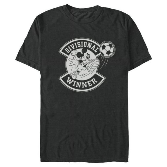 Disney Mickey Mouse Divisional Winner Sports Soccer Ball - Short Sleeve Blended T-Shirt for Adults - Customized-Dark Heather