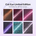 thumbnail image 3 of modelones Cat Eye Gel Nail Polish Set, 6 Colors Summer Neon Galaxy Champagne Hot Pink Lake Blue Grape Purple Gold Brown 9D Glassy Cat Eye Glitter Gel Polish with Magnet Led Soak Off LGBT Unisex Gift, 3 of 10