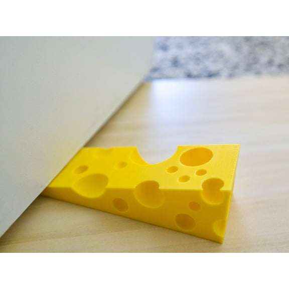 Clever Contraption Doorstop Cheese Wedge | Fun & Functional | Non-Slip & Durable