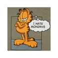 thumbnail image 5 of Garfield The Cat Men's "I Hate Mondays" Graphic Print Adult Short Sleeve T-Shirt, 5 of 5