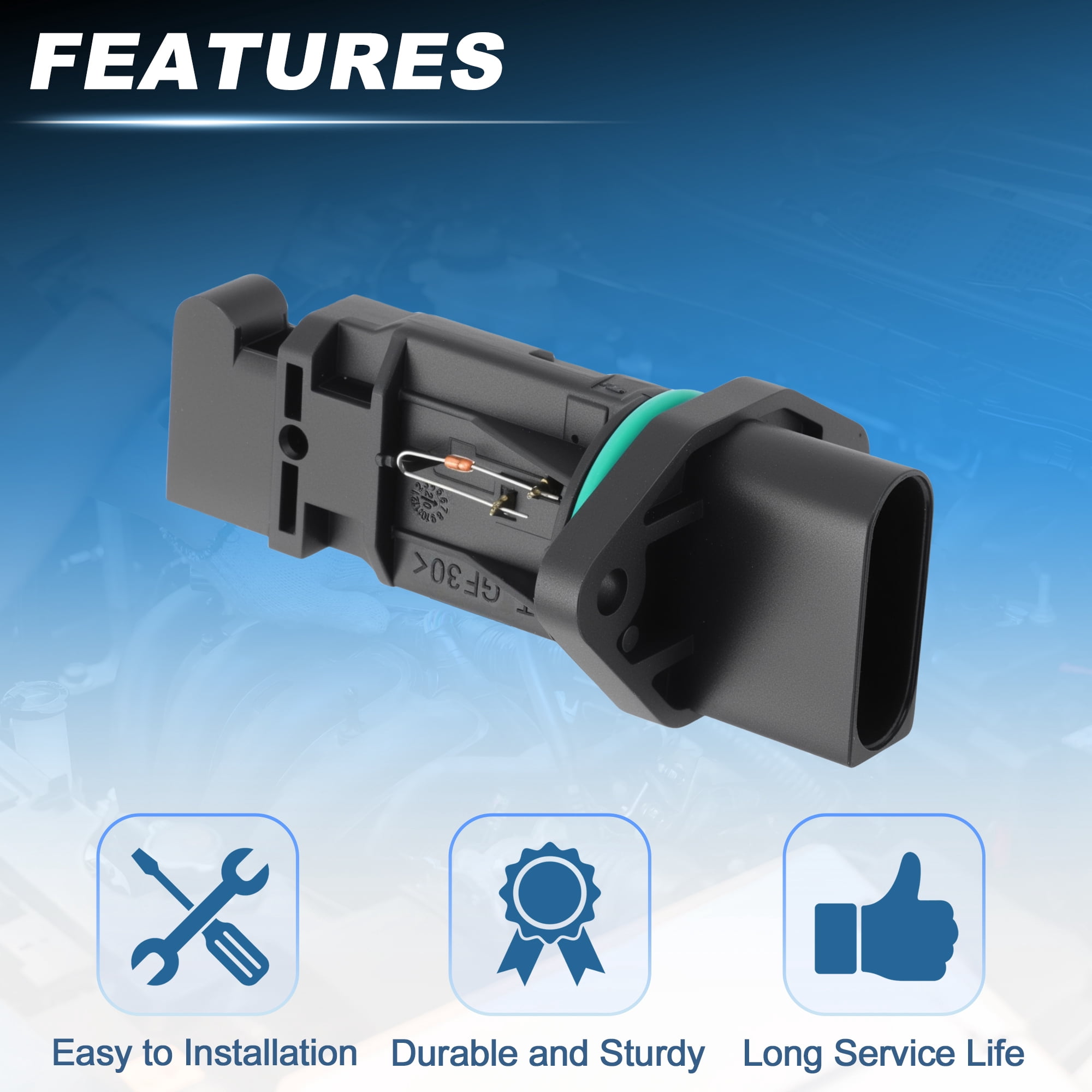 Unique Bargains MAF Mass Air Flow Sensor for Volkswagen Jetta and Other Models