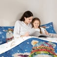 thumbnail image 4 of Castle Fairy Cartoon Animal Sheep 7Pcs Bedding Comforter Set for Teens Women Men,Xmas Festival Snowflake Queen Bedding Sets Super Cozy,Merry Christmas Queen Sheet Sets,Microfiber Bedroom Decor, 4 of 8