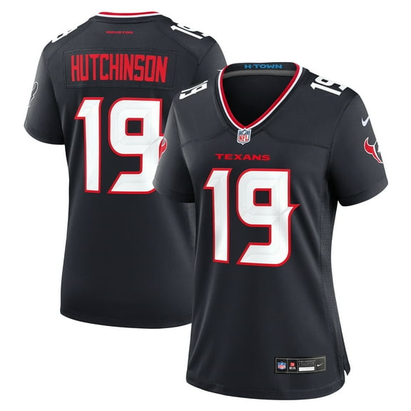 Women's Nike Xavier Hutchinson Navy Houston Texans Team Game Jersey