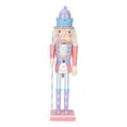 thumbnail image 2 of Wooden Nutcracker Desktop Decoration Scene Layout Accessories Painted Decorative pink 38cm, 2 of 8