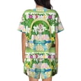 thumbnail image 3 of Kdxio Graphic Easter Easter Basket Print Pajamas Sets for Women Short-Sleeved Pjs with Lounge Shorts Two Piece Sleepwear S-4XL, 3 of 8