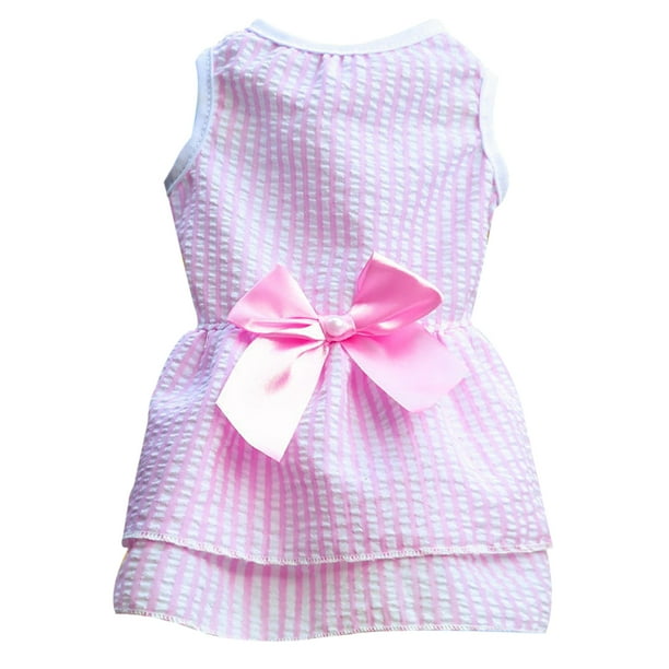 Vestido de rayas para perros, ropa para perros pequeños, ropa ligera de verano para mascotas, ropa para gatos, vestidos para perros pequeños.