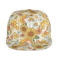 thumbnail image 2 of Gaeub Groovy Hippie Flower Mushrooms Flat Bill Snapback Hats Baseball Caps with Adjustable for Running Workouts and Outdoor Activities, 2 of 9