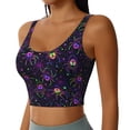 thumbnail image 2 of Vsdgher Multi-colored Spiders Print Women Sleeveless Athletic Tank Top Built-in Bra Camisole Sports Vest for Yoga Running Fitness Exercise with Removable Pads, 2 of 8