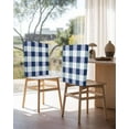 thumbnail image 3 of nqOlkjepod Navy Blue Plaid Chair Covers Set of 8, Decorative Chair Back Cover, Spring Farmhouse Buffalo Checkered Dining Room Chair Slipcovers Removable Chair Protectors Covers for Party Banquet, 3 of 7