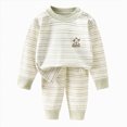 thumbnail image 3 of NOLDARES Fall Winter Toddler Baby Boy Outfit Dinosaur Embroidered Long Sleeve Sweatshirt Pullover Tops and Pants Set Size:120,Green, 3 of 8