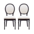 thumbnail image 2 of Linon Tryon Set of 2 Dining Chairs with Cushioned Seat and Backrest, Brown/Gray, 2 of 11