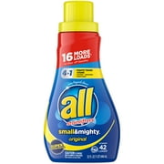 all Small & Mighty Super Concentrated Laundry Detergent Liquid, Stainlifter, 32 Fluid Ounces, 42 Loads