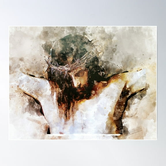 Jesus Christ Holy Cross Poster Wall Art, Modern Wall Decor For Living Room Bedroom, 8x12 UNFRAMED