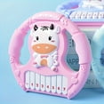 thumbnail image 2 of 1pc Musical Instruments Cartoon Electronic Piano Simulation Steering Wheel, Music Button Music Enlightenment Toys Holiday Gift Toys Puzzle (Excluding Batteries), 2 of 5