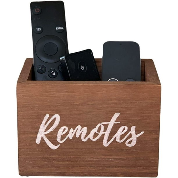 Farmhouse Remote Control Holder Wooden Remote Caddy For Table TV
