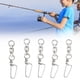 thumbnail image 3 of Snap Swivels de Pesca, Corrosión Resistente Al Rodamiento de Bolas Swivels Establecer 50 piezas livianas para la costa, 3 of 7