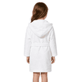 thumbnail image 6 of LYMAYTER Kids Boys Girls Hooded Robe Solid Color Warm Bathrobe Comfortable Home Bath Gown With Pocket for 2-12Y Toddler, 6 of 10