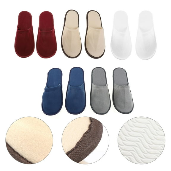 OUNONA  5 Pairs Disposable Slippers Men for Bulk Guests House Woman Women's