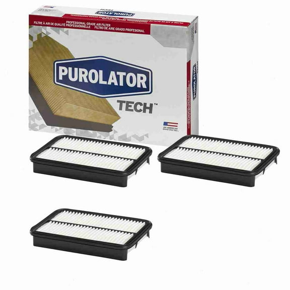 3 pc Purolator TECH TA24722 Air Filters for 042-1537 143-2011 143-2076 17801-02030 17801-15070 26273 33-2672 336 36273 46273 5466 61946273 6273 66273 73-463 88273 94273 94853522 94856888 A1347C