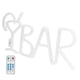 thumbnail image 2 of Luz decorativa de letras con 2 agujeros pretaladrados Luz LED de letras ABS + PVC de ahorro de energía decoración de barra para el hogar, 2 of 8