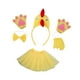 thumbnail image 4 of Disfraz de pollo, novedad, lindo, 5 piezas/conjunto, falda, diadema de pollo, Pascua para Amarillo, 4 of 9