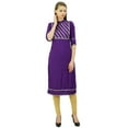thumbnail image 6 of Bimba Womens Rayon Designer Tunic Lace Detail Yoke Kurtis Top Straight Blouse, 6 of 8