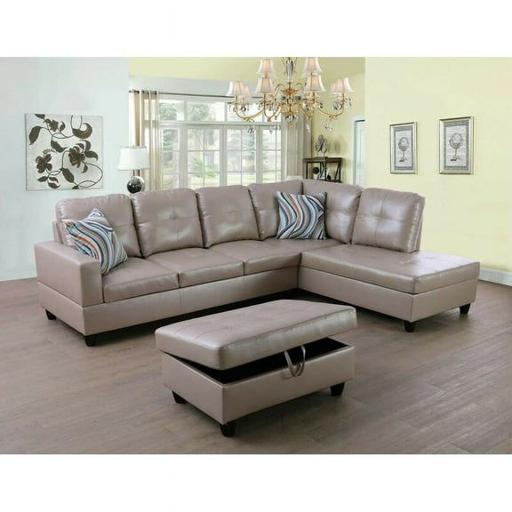 PonLiving Furniture Lefebre Sectional with Ottoman Lefebre Sectional with Ottoman