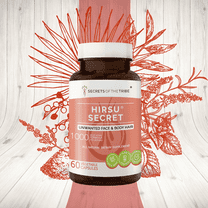 Secrets of the Tribe Hirsu Secret Capsules Dietary Supplement, Natural Herb Blend, Made from Saw Palmetto, Black Cohosh, Vitex, Spearmint, Lavender, Green Tea 60 Count