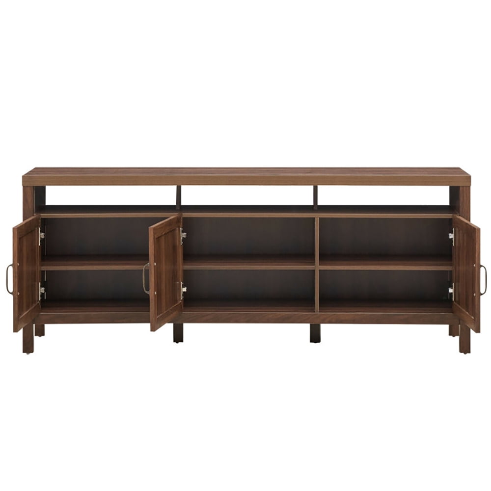 Finihen TV Stand, TV Cabinet, Universal TV Stand Entertainment Media Center for TV's up to 65 Inch, Media Entertainment Center with Storage, for Living Room, Bedroom, Walnut