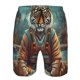 thumbnail image 3 of Balery Pond Meditating Tiger Traje de Baño Estilo Hawaiano para Hombre, Shorts de Secado Rápido con Bolsillos-X-Large, 3 of 6