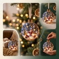 thumbnail image 5 of Glowing Christmas Diorama Ornament, Miniature Christmas Scene in Clear 2d Acrylic Ball, with Warm Led Light, Lighted Christmas Tree Ornament, Holiday Hanging Decor, Choose Your Story, 5 of 7