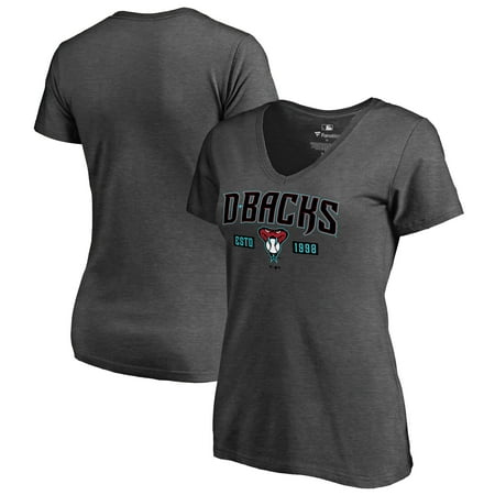 Snakeskin Baseball - Arizona Diamondbacks Fanatics Branded Women's Hometown Collection Snakeskin V-Neck T-Shirt - Heathered Gray