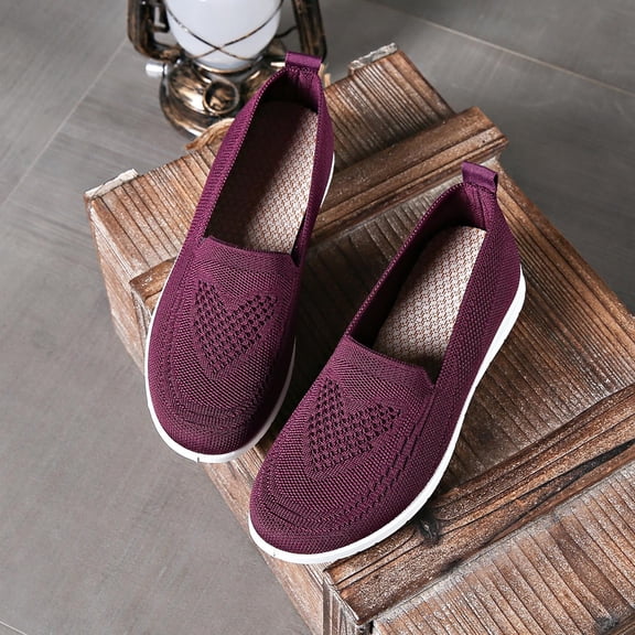 Women's Woven Breathable Soft Shoes Casual Orthopedic Arch Support Foam Shoes Comfortable Wedge Heel Walking Anti-Skid Sports Shoes